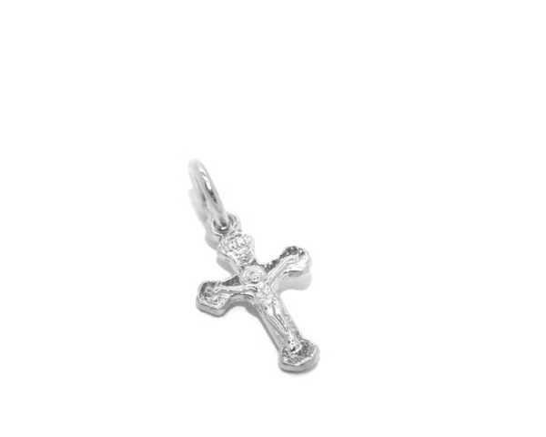 .925 Cross with Christ Sterling Silver Pendant Charm