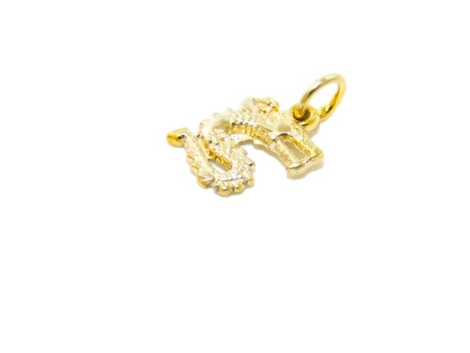 14K Dragon 5 Yellow Gold Pendant Charm - Image 3