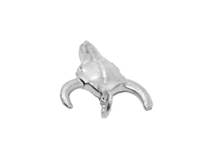 Cow Skull .925 Sterling Silver Pendant Charm - Image 4