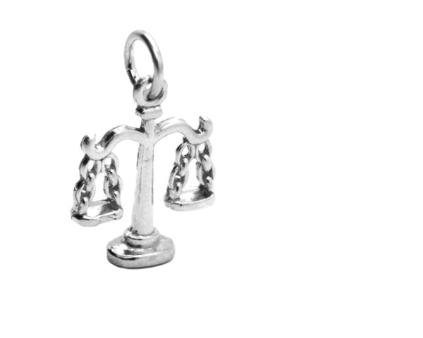 3D Balance .925 Sterling Silver Pendant Charm