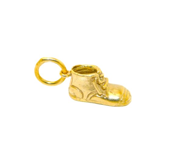 14K Baby Shoe Yellow Gold Pendant Charm