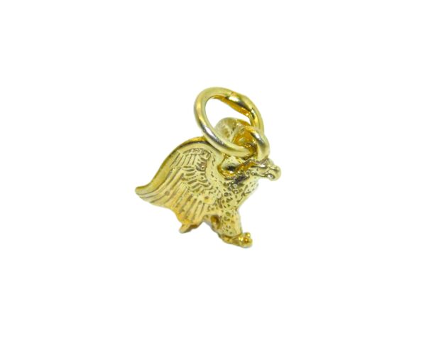 Mexican Eagle 14K Yellow Gold Pendant Charm