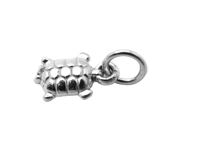 Turtle #5 .925 Sterling Silver Pendant Charm