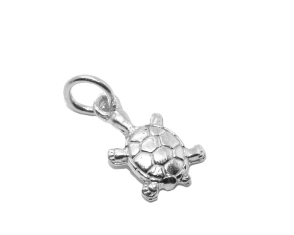 Turtle #6 .925 Sterling Silver Pendant Charm