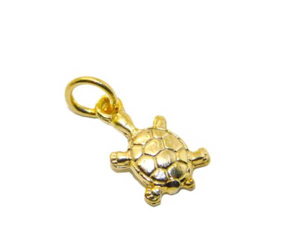 Turtle #6 14K Yellow Gold Pendant Charm