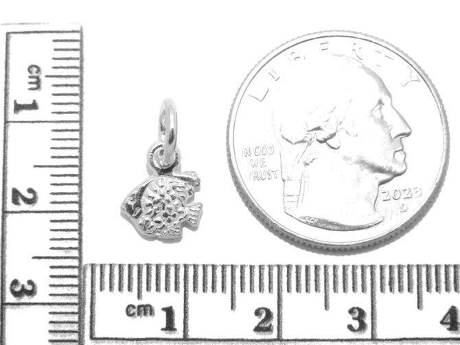 Fish #7 .925 Sterling Silver Pendant Charm - Image 2