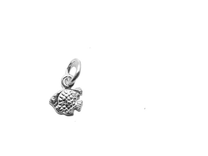 Fish #7 .925 Sterling Silver Pendant Charm