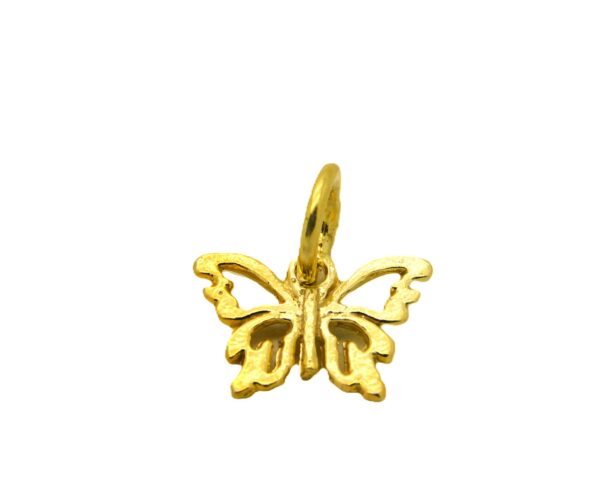 Butterfly #12 14K Yellow Gold Pendant Charm
