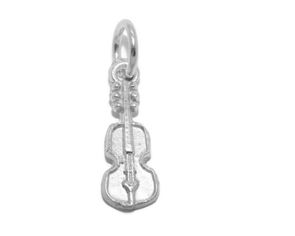 .925 Double Bass Sterling Silver Pendant Charm