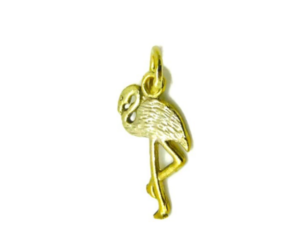 14K Flamingo Yellow Gold Pendant Charm
