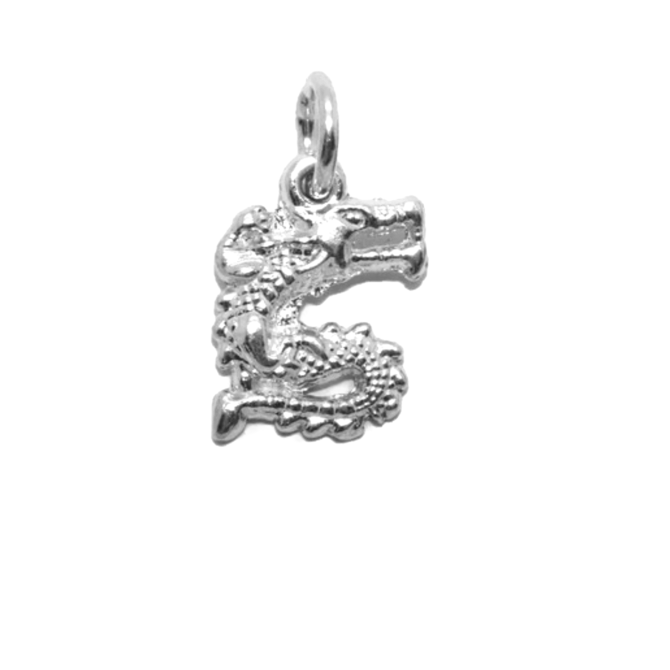 .925 Dragon 5 Sterling Silver Pendant Charm