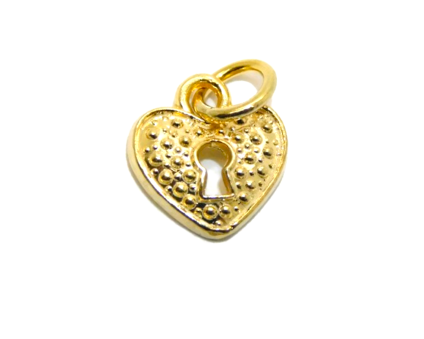 14K Heart Locket Yellow Gold Pendant Charm