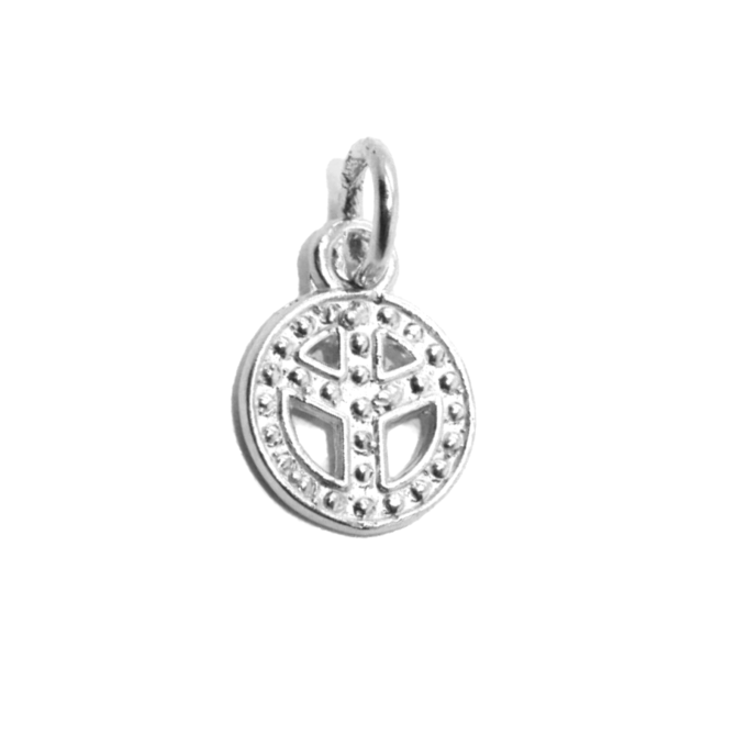 .925 Peace Sign (Small) Sterling Silver Pendant Charm
