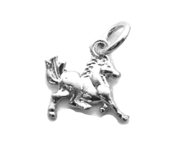 .92 Horse Running Sterling Silver Pendant Charm