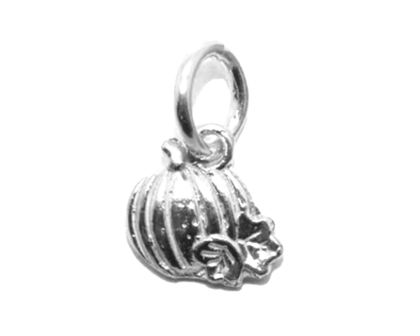 .925 Pumpkin (Tiny) Sterling Silver Pendant Charm