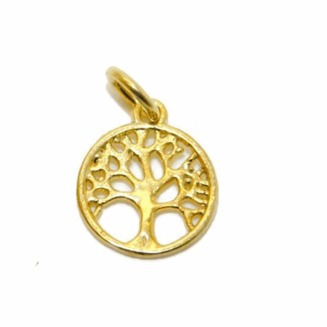 14K Tree of Life (Small) Yellow Gold Pendant Charm