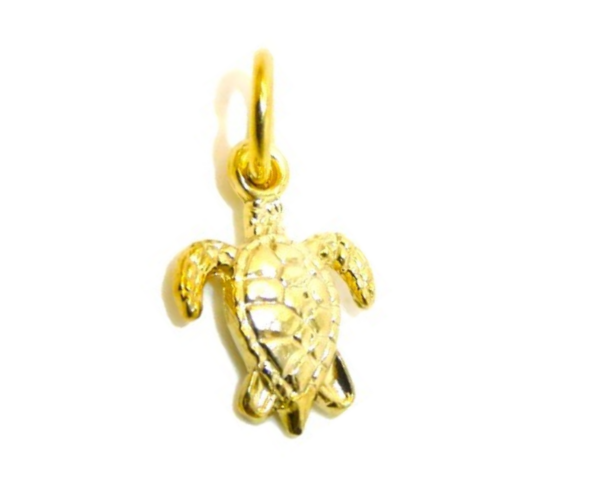 14K Turtle Yellow Gold Pendant Charm