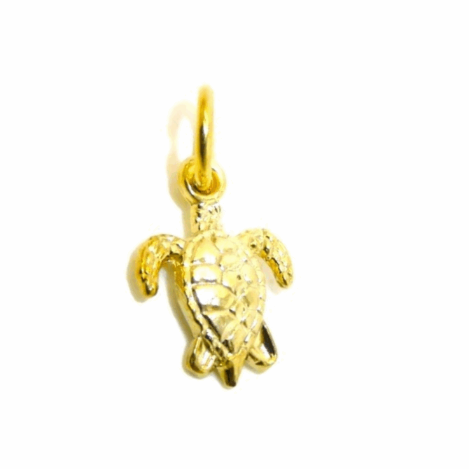 14K Turtle Yellow Gold Pendant Charm