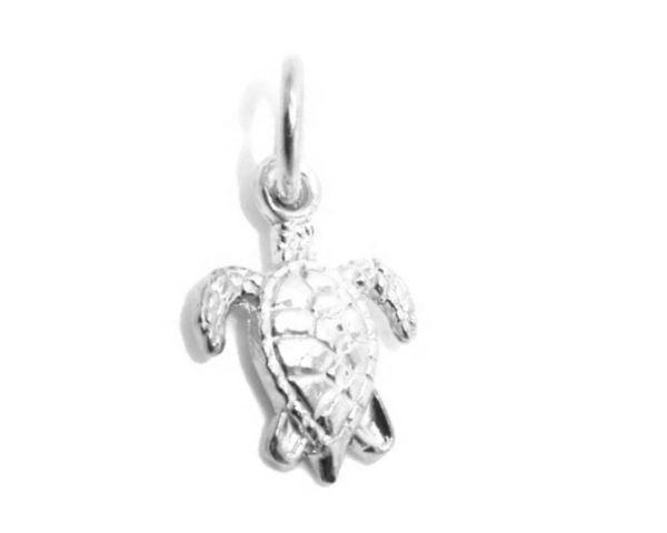 .925 Turtle Sterling Silver Pendant Charm