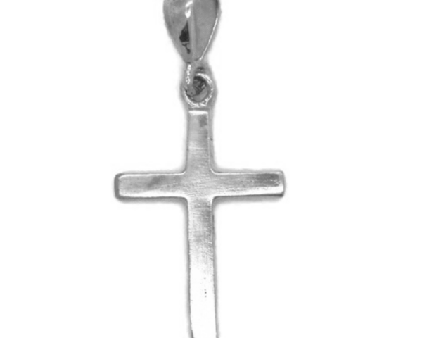 .925 Plain Cross Sterling Silver Pendant Charm