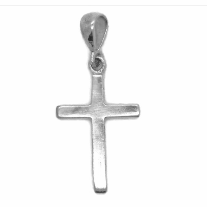 .925 Plain Cross Sterling Silver Pendant Charm