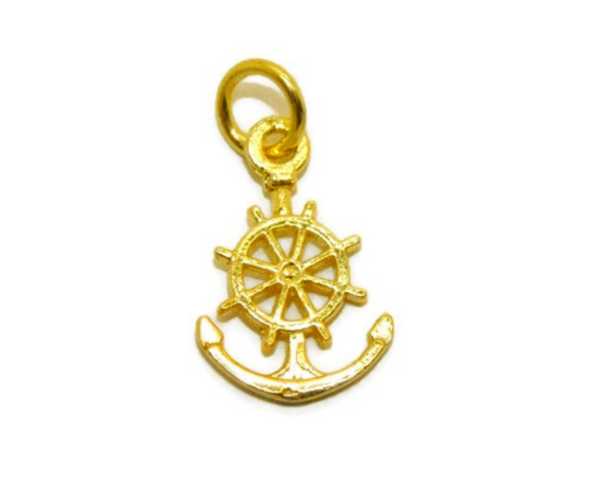 14K Anchor Yellow Gold Pendant Charm