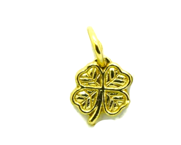 14K Clover Yellow Gold Pendant Charm