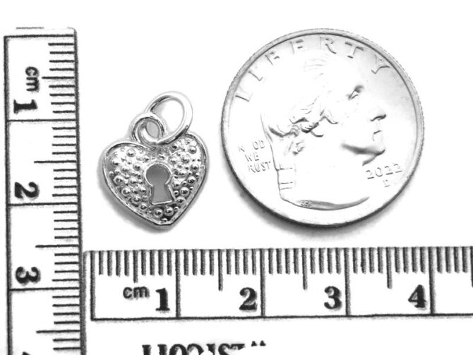 .925 Heart Locket Sterling Silver Pendant Charm - Image 2
