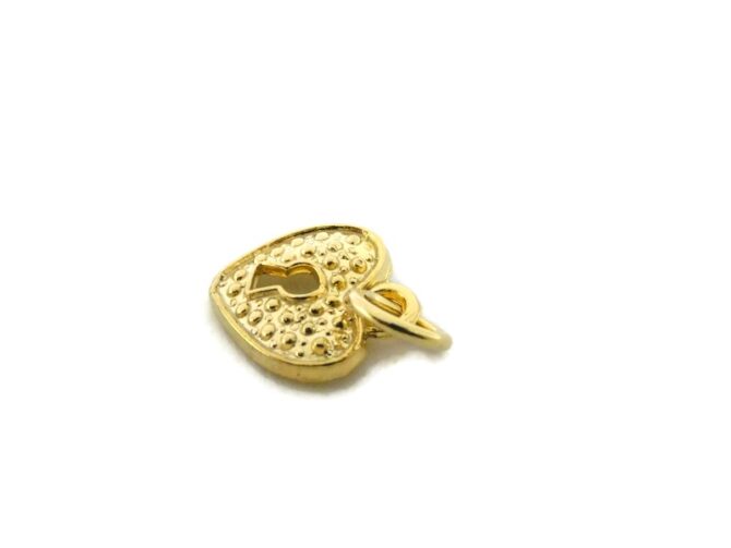 14K Heart Locket Yellow Gold Pendant Charm - Image 3