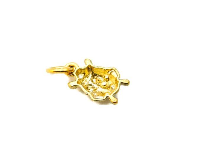 14K Lady Bug Yellow Gold Pendant Charm - Image 3