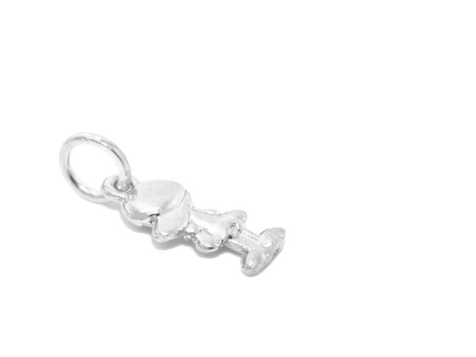3D Boy .925 Sterling Silver Pendant Charm - Image 3