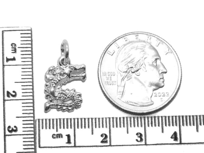 .925 Dragon 5 Sterling Silver Pendant Charm - Image 2