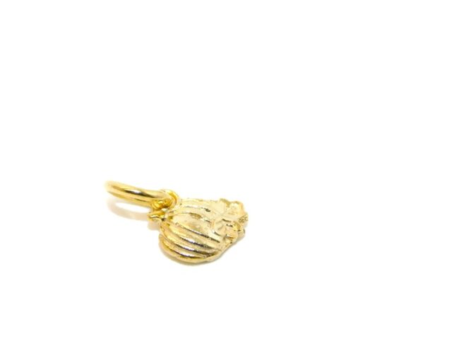 14K Pumpkin (Tiny) Yellow Gold Pendant Charm - Image 2