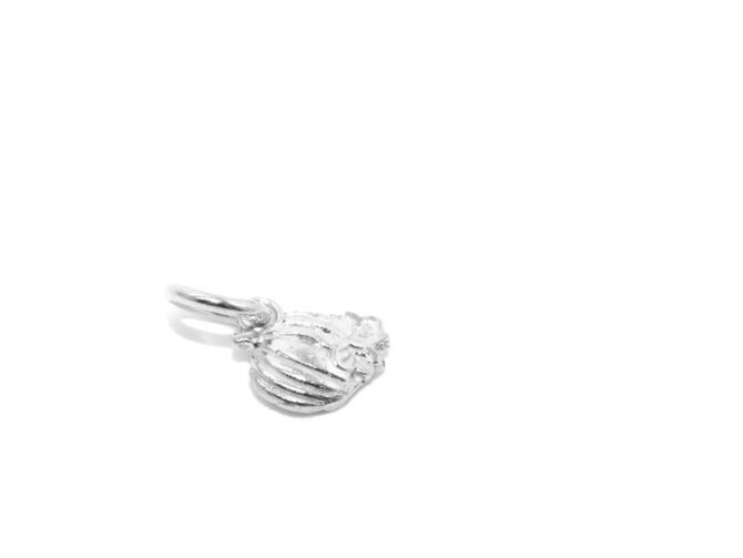 .925 Pumpkin (Tiny) Sterling Silver Pendant Charm - Image 2