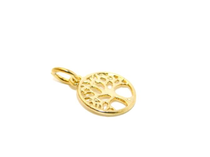 14K Tree of Life (Small) Yellow Gold Pendant Charm - Image 3