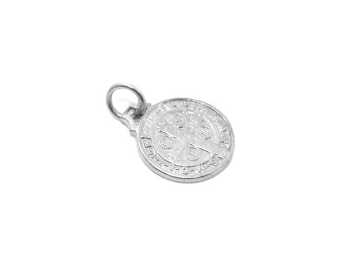 .925 St. Benedict Sterling Silver Pendant Charm - Image 3