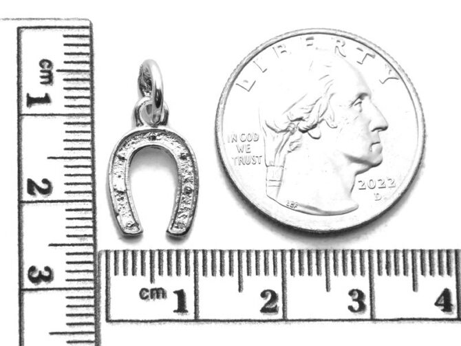 .925 Shoe Horse (Small) Sterling Silver Pendant Charm - Image 2