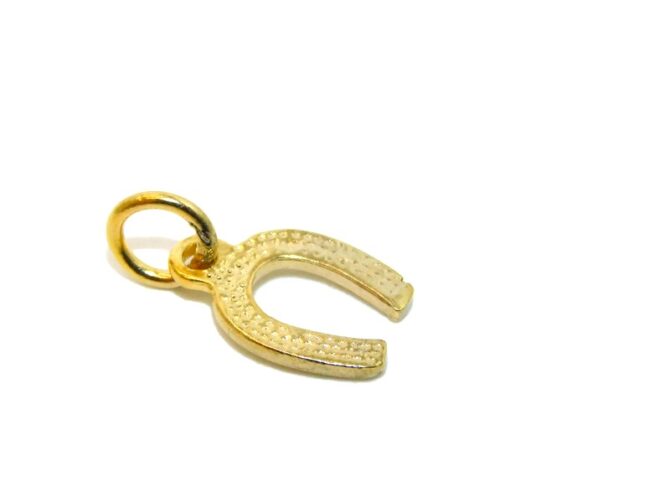 14K Shoe Horse (Small) Yellow Gold Pendant Charm - Image 3