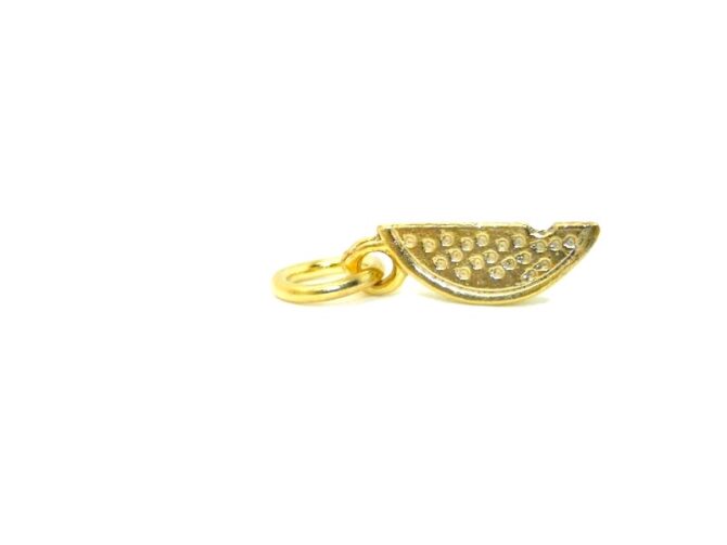 14K Tiny Watermelon Yellow Gold Pendant Charm - Image 3
