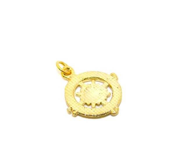 14K Compass Yellow Gold Pendant Charm - Image 3
