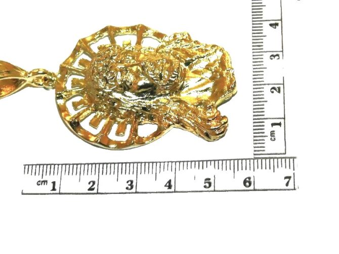 14K Jesus Christ Yellow Gold Pendant Charm - Image 2