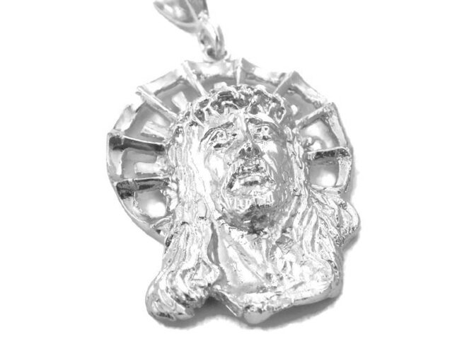 .925 Jesus Christ Sterling Silver Pendant Charm - Image 3