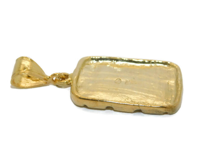 14K X-Large Nugget Yellow Gold Pendant Charm - Image 3