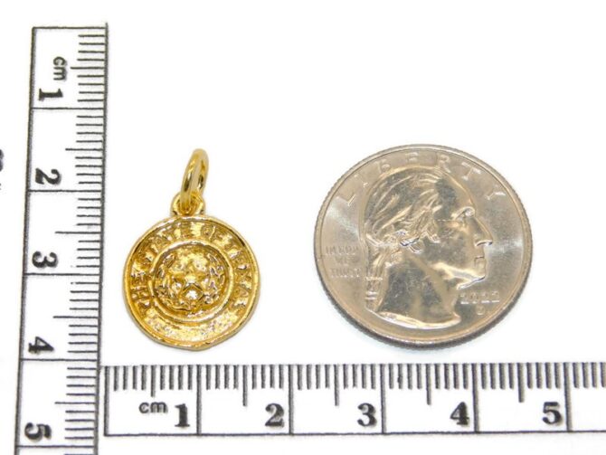 14K State of Texas Yellow Gold Pendant Charm - Image 2