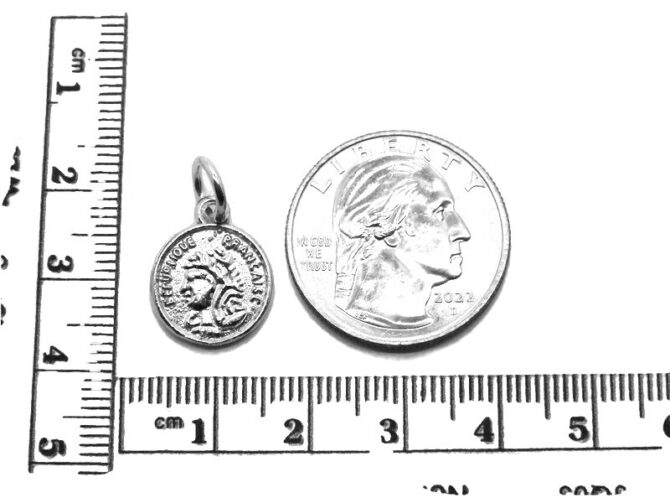 .925 Roman Coin Sterling Silver Pendant Charm - Image 2