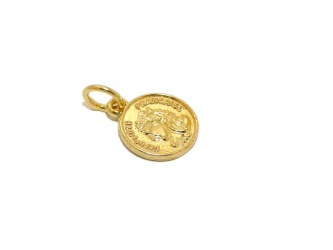 14K Roman Coin Yellow Gold Pendant Charm - Image 3