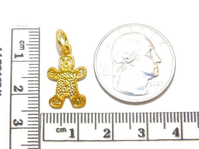14K Gingerbread Yellow Gold Pendant Charm - Image 2