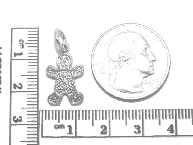 .925 Gingerbread Sterling Silver Pendant Charm - Image 2