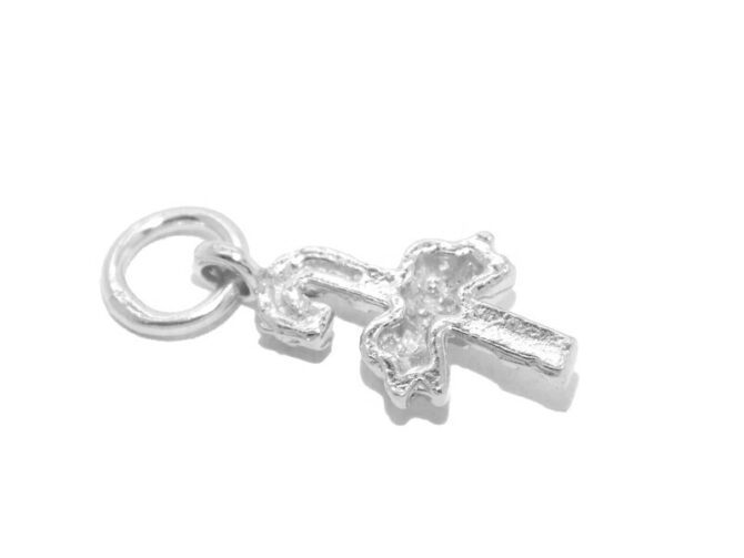 .925 Christmas Candy Cane Sterling Silver Pendant Charm - Image 3