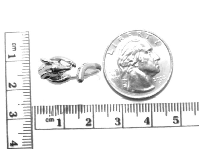 .925 Mouse Ring Sterling Silver Pendant Charm - Image 2